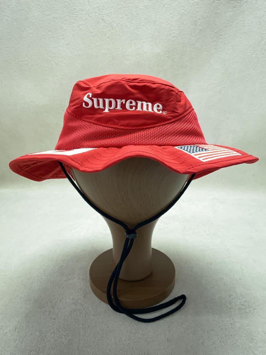 Supreme◆20ss/Flags Boonie/ハット/-/ナイロン/RED/メンズ