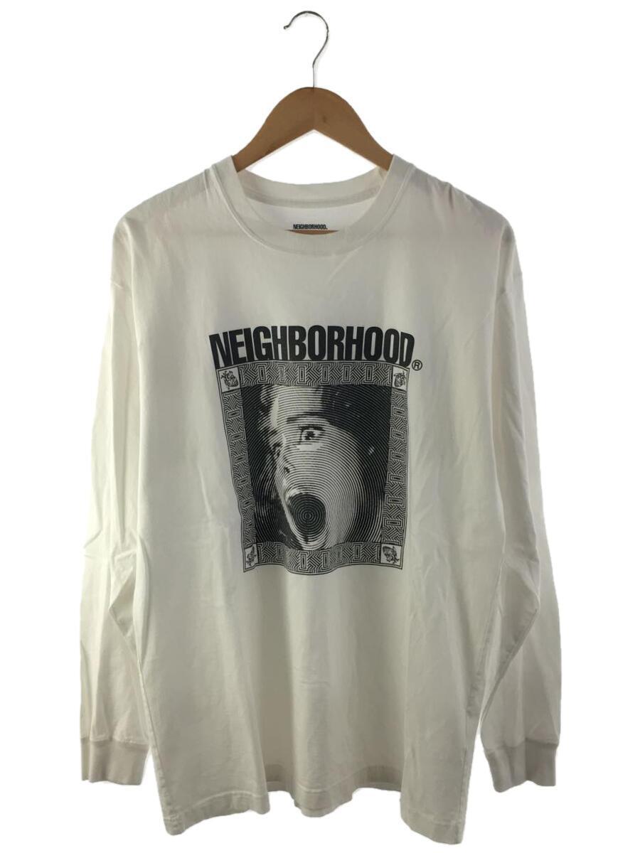 NEIGHBORHOOD◆STREET CLEANER/長袖Tシャツ/L/コットン/WHT_画像1