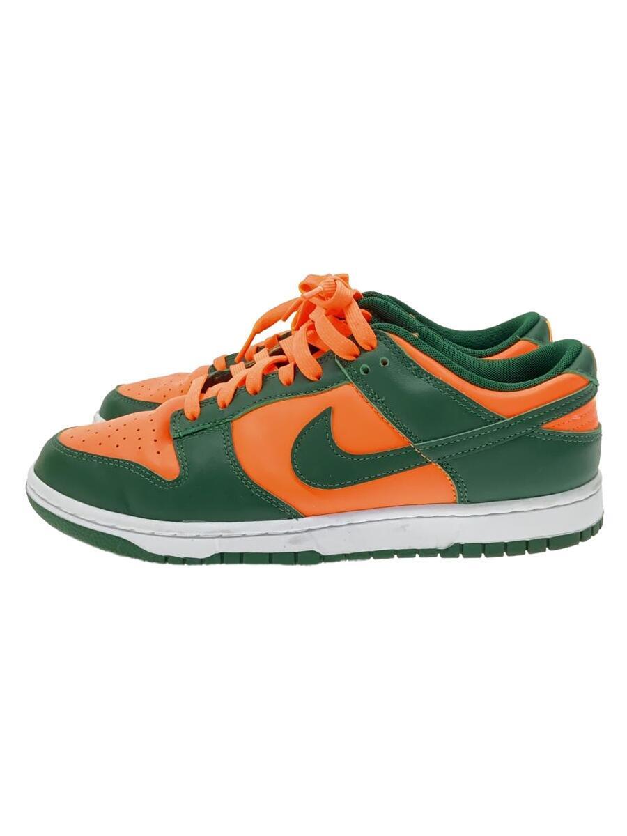 NIKE◆スニーカー/ローカット/27.5cm/グリーンxオレンジ/DD1391-300/DUNK LOW RETRO