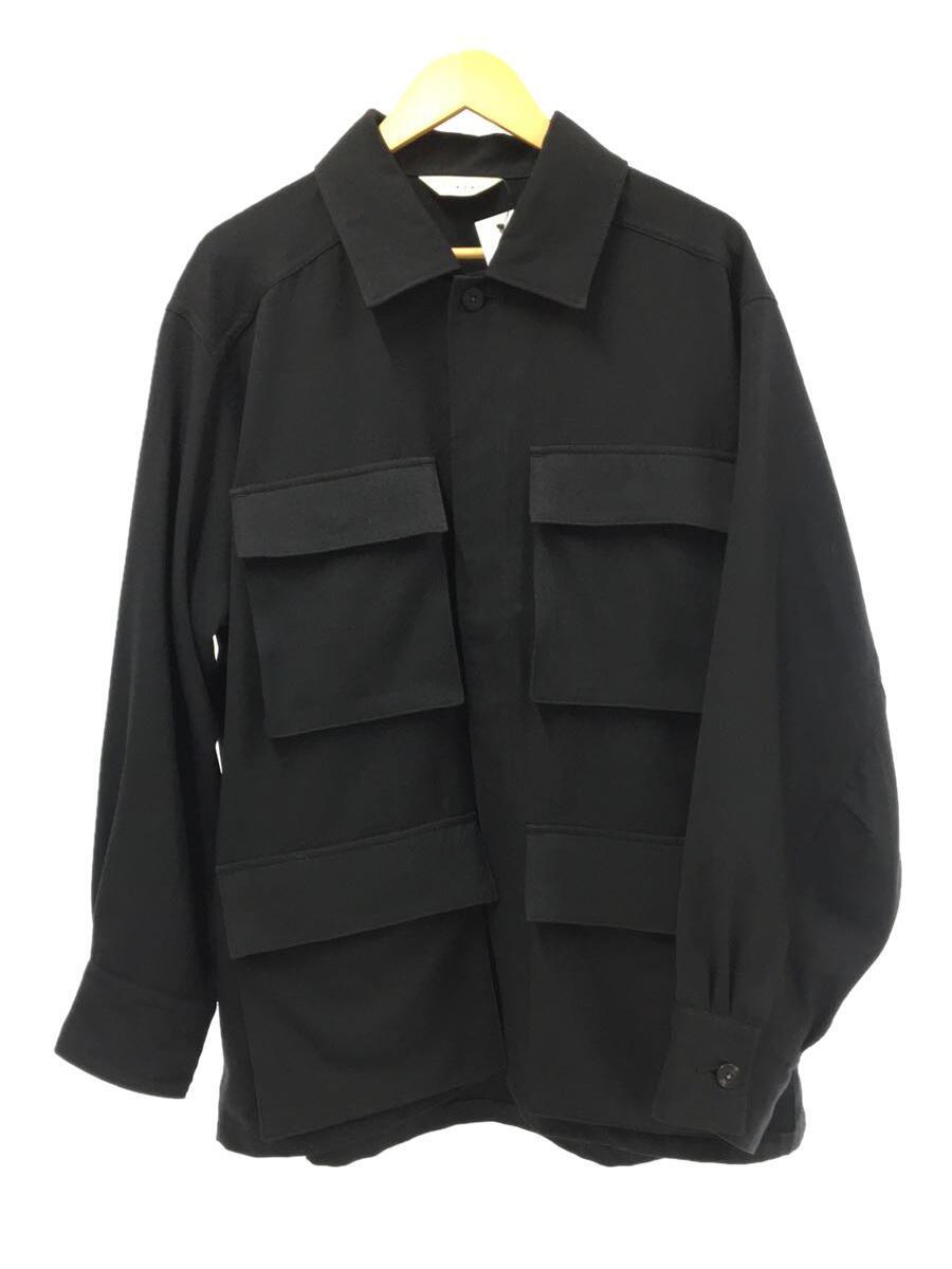 JieDa◆OVERSIZE PATCH M65 SHIRT/ジャケット/2/ポリエステル/BLK/Jie-21W-SH02-B_画像1