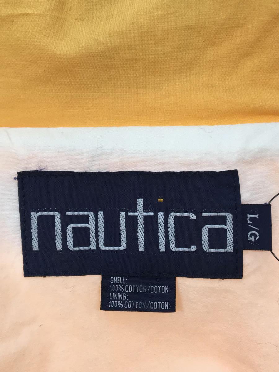 NAUTICA◆ジャケット/L/コットン/YLW/無地/90s_画像3