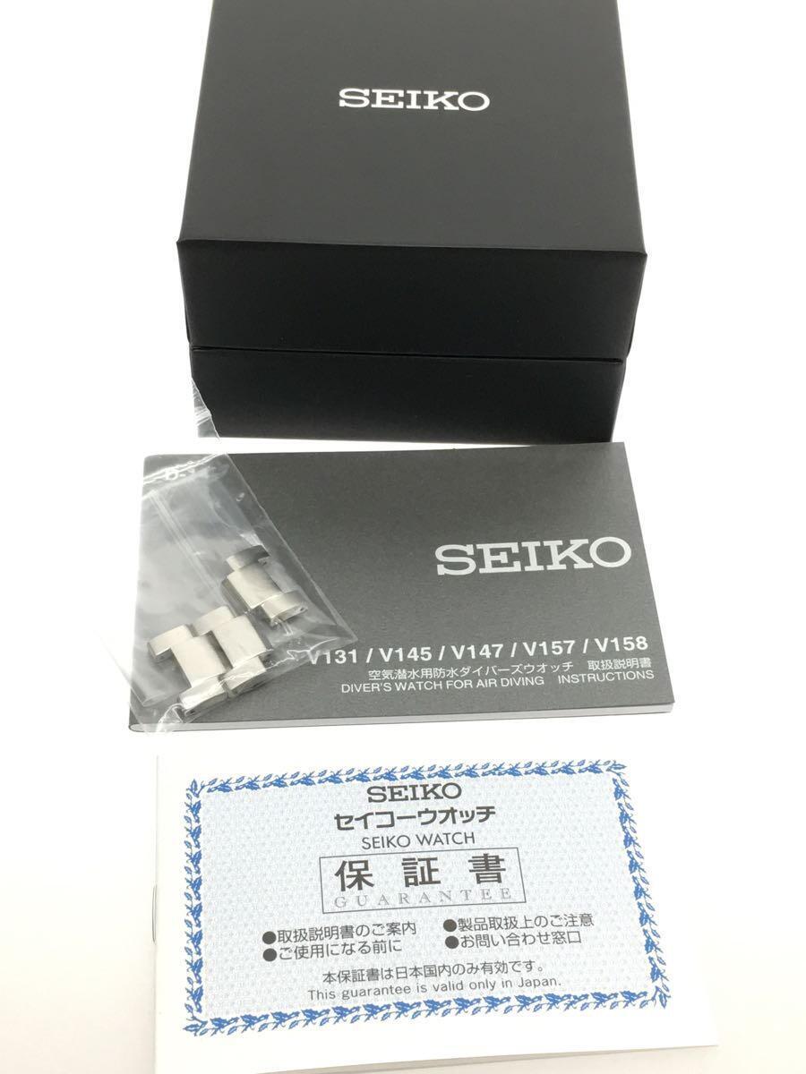 SEIKO◆ソーラー腕時計/アナログ/ステンレス/NVY/SLV/SS/SBDJ057_画像6