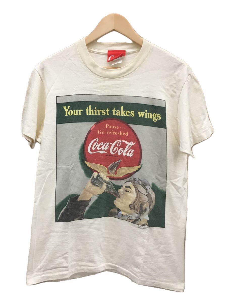 Coca・Cola◆USA製/アメリカ空軍/Tシャツ/M/コットン/IVO/プリント