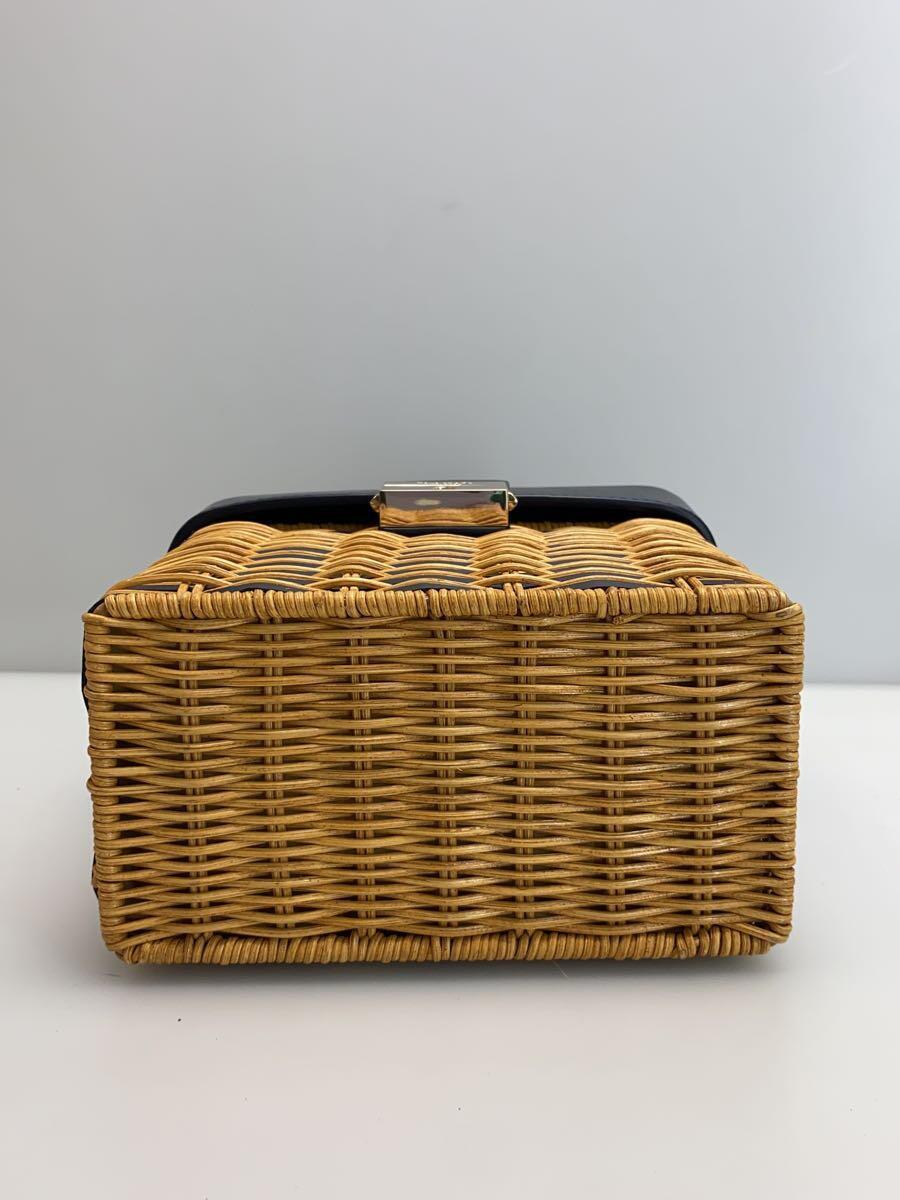 kate spade new york◆voyage wicker small top handle/カゴショルダーバッグ/BEG/無地/K6611_画像4