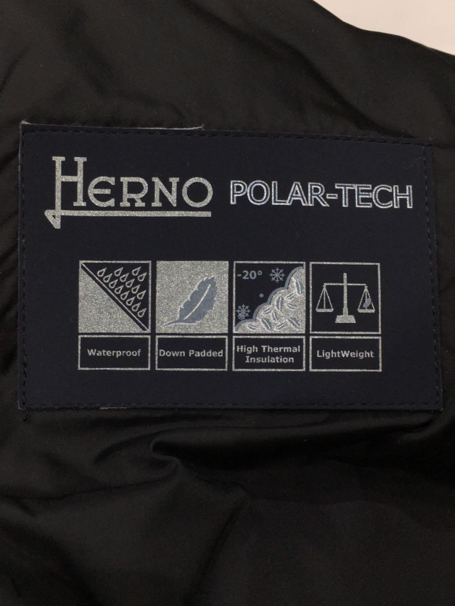 HERNO* long down jacket /44/ nylon /BLK/PI0660D-12004-9389