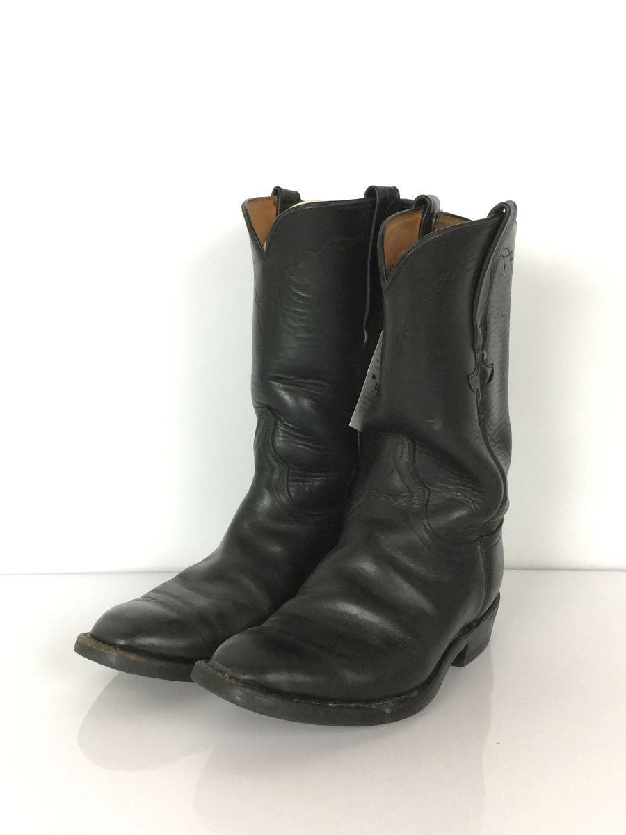 Lucchese◆ウェスタンブーツ/US6/ブラック/レザー_画像2