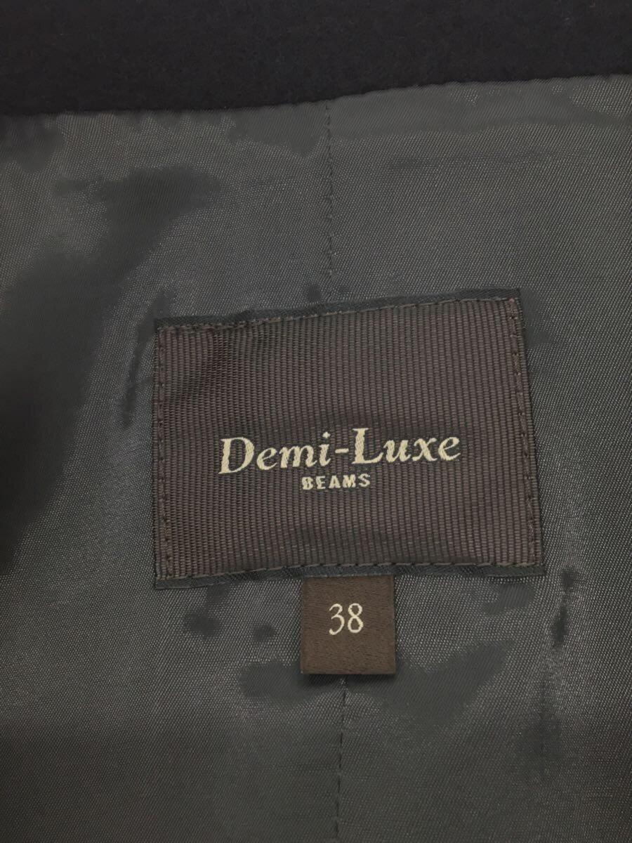 Demi-Luxe BEAMS◆15AW/チェスターコート/38/ウール/BLK/無地/68-19-0089-002_画像3