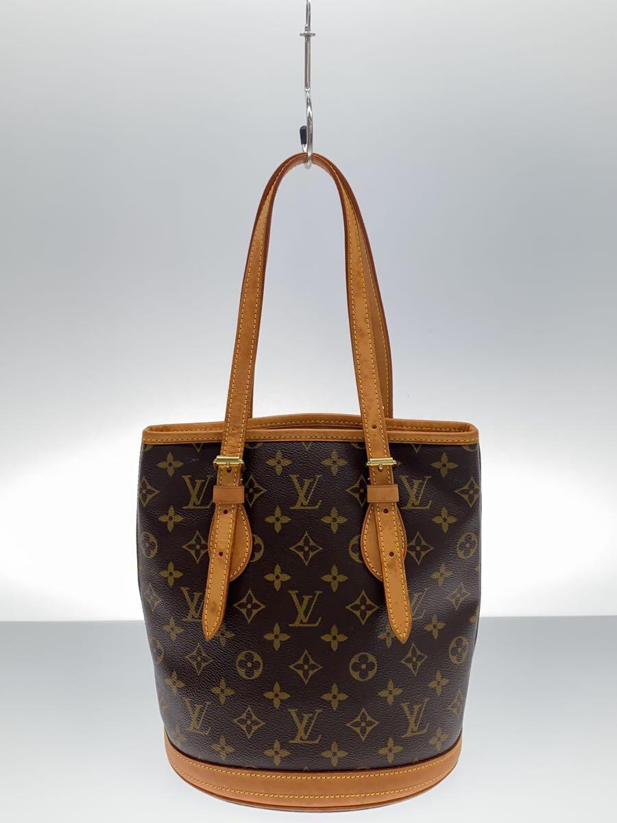 LOUIS VUITTON◆プチ・バケット_モノグラム・キャンバス_BRW/PVC/BRW_画像3