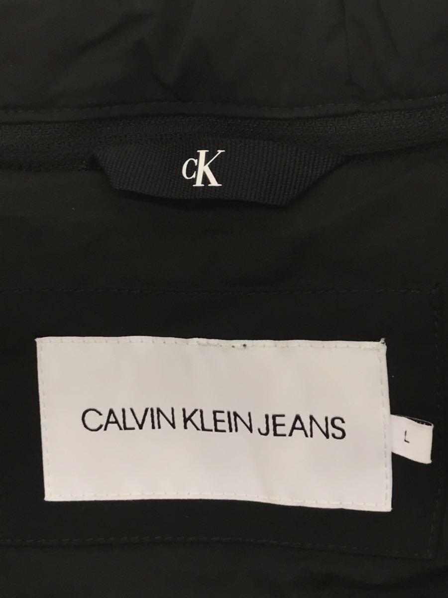 Calvin Klein◆ジャケット/L/ポリエステル/BLK_画像3