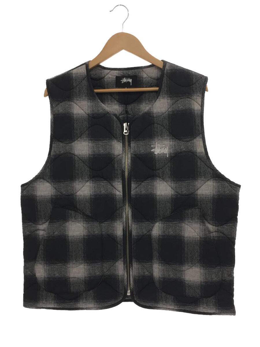 Stussy キルティングベスト STUSSY◇キルティングベスト/M/ナイロン/BLK/115720