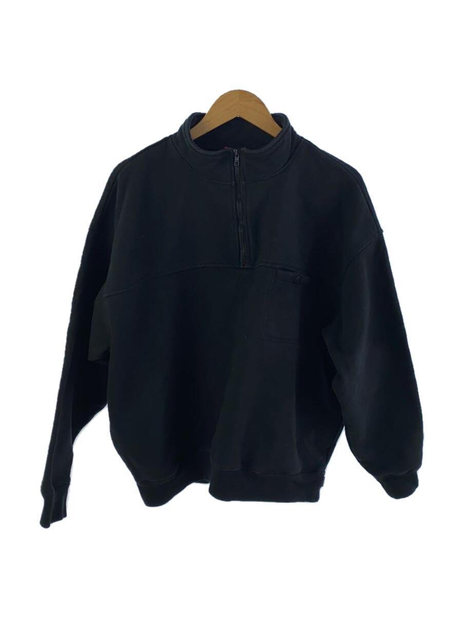 Supreme◆22FW/Washed Half Zip Pullover/スウェット/M/コットン/BLK/22AW