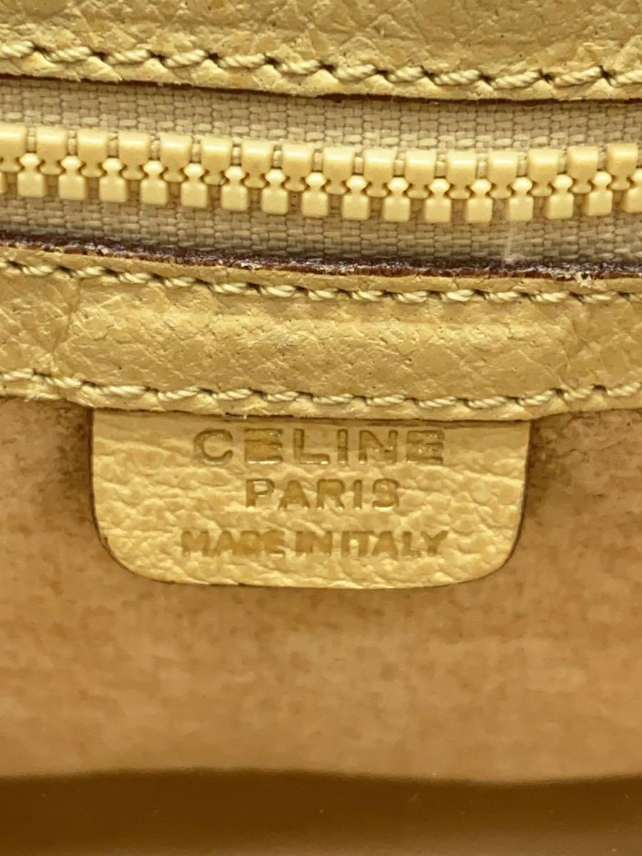 CELINE◆トートバッグ/レザー/ベージュ/無地_画像5