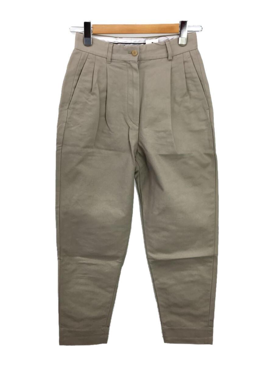 Graphpaper◆Double Plain Weave Tuck Pants/0/コットン/ベージュ/GL213-40121