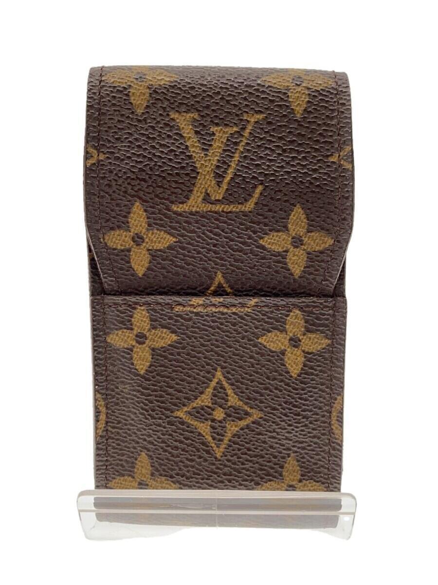 LOUIS VUITTON◆シガレットケース/レザー/BRW/総柄/メンズ/M63024_画像1