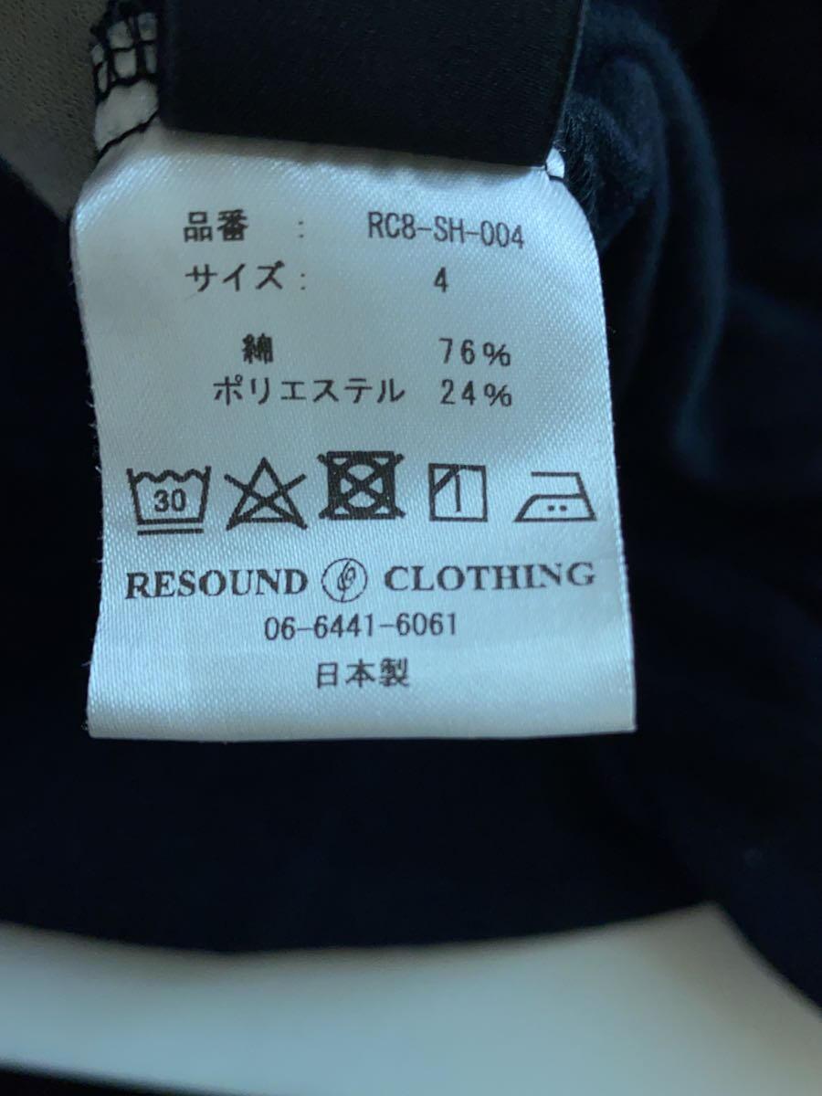 RESOUND CLOTHING◆ジャケット/4/コットン/BLK/無地_画像4