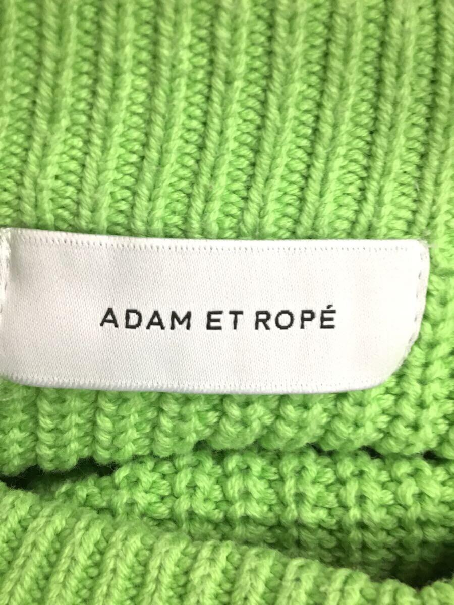 ADAM ET ROPE◆セーター(薄手)/FREE/コットン/GRN/無地_画像3