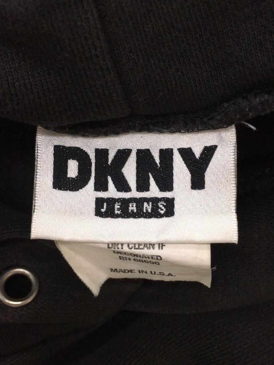 DKNY(DONNA KARAN NEW YORK)◆USA製/DKNY JEANS/パーカー/コットン/ブラック_画像3