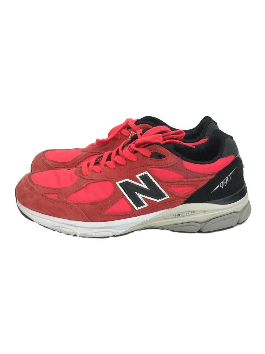 NEW BALANCE◆M990/レッド/28.5cm