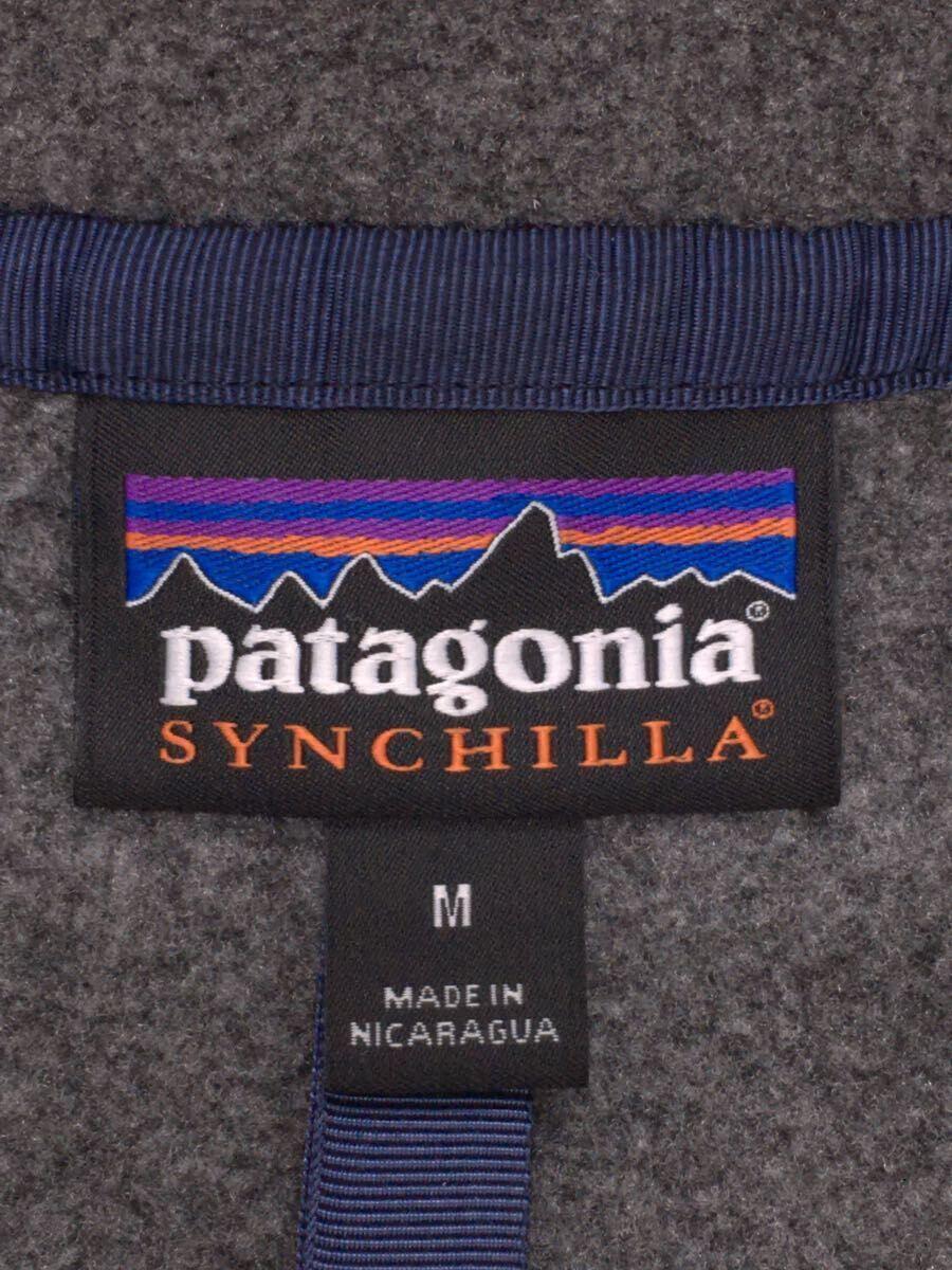patagonia◆Lightweight Synchilla Snap-T/フリースジャケット/M/ポリエステル/グレー_画像3