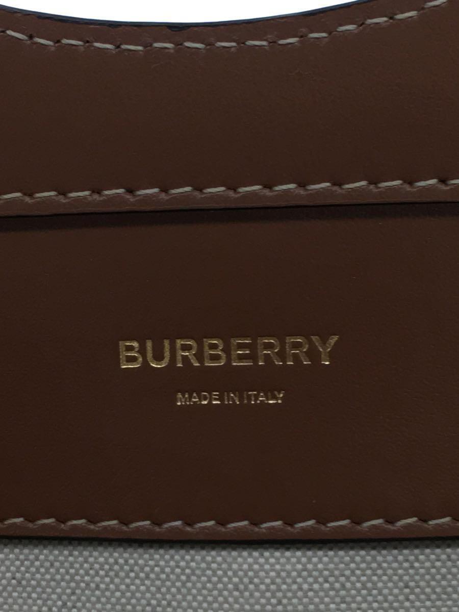 BURBERRY* Mini двухцветный парусина & кожа карман сумка /2Way/ большая сумка /-/ белый 