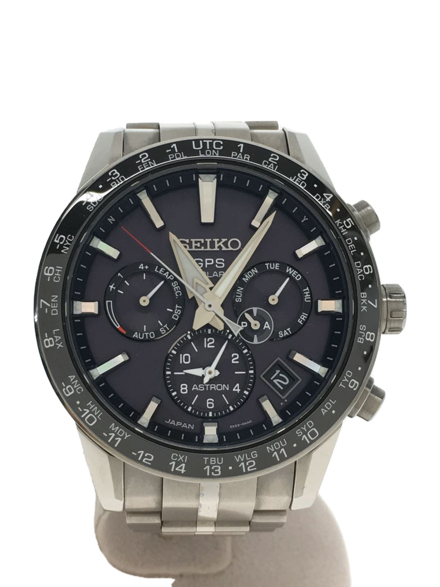 SEIKO◆SEIKO/セイコー/クォーツ腕時計/アナログ/ステンレス/シルバー/5x53-0ab0