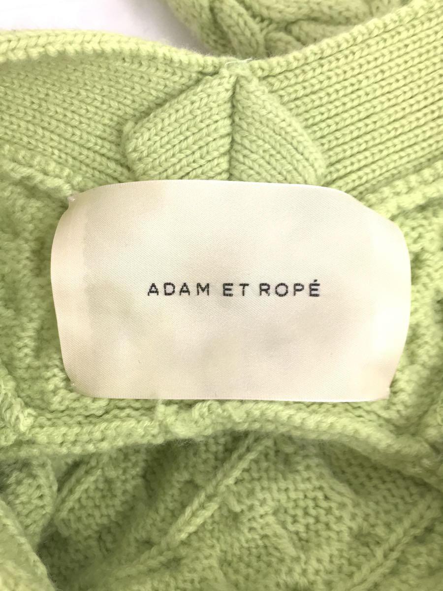 ADAM ET ROPE◆ニットカーディガン/FREE/ウール/GRN/無地/GAK-69000-B_画像3