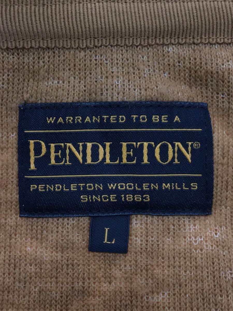 PENDLETON◆フリースジャケット/L/ポリエステル/BRW/1475-5009_画像3