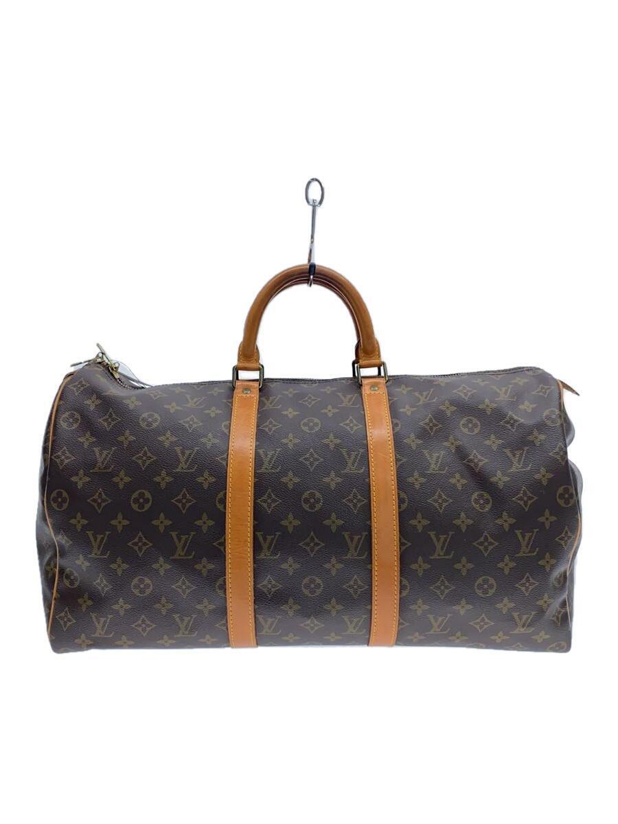 LOUIS VUITTON◆キーポル50_モノグラム・キャンバス_BRW/PVC/BRW_画像1