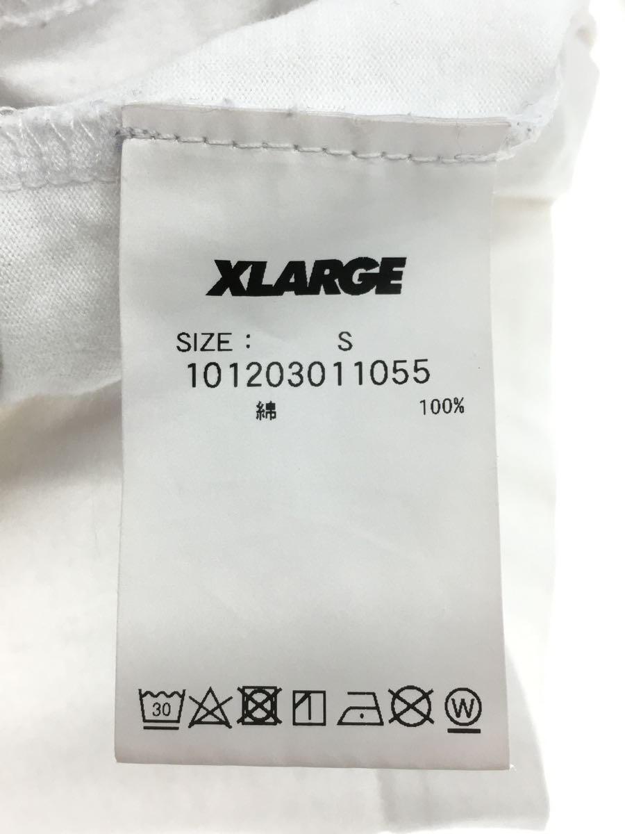X-LARGE◆長袖Tシャツ/S/コットン/WHT/プリント/101203011055_画像4