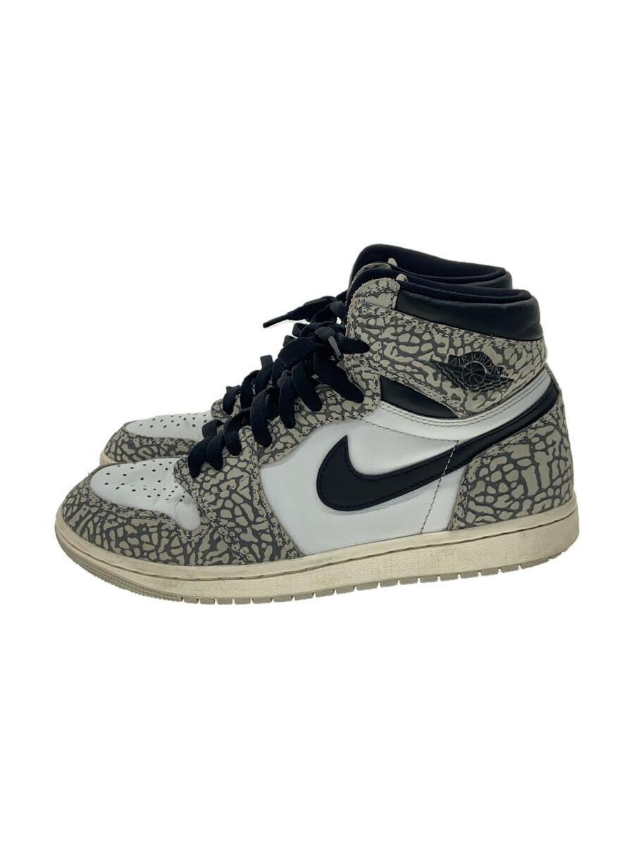 NIKE◆AIR JORDAN 1 RETRO HIGH OG/ハイカットスニーカー/26.5cm/グレー/DZ5485-052_画像1