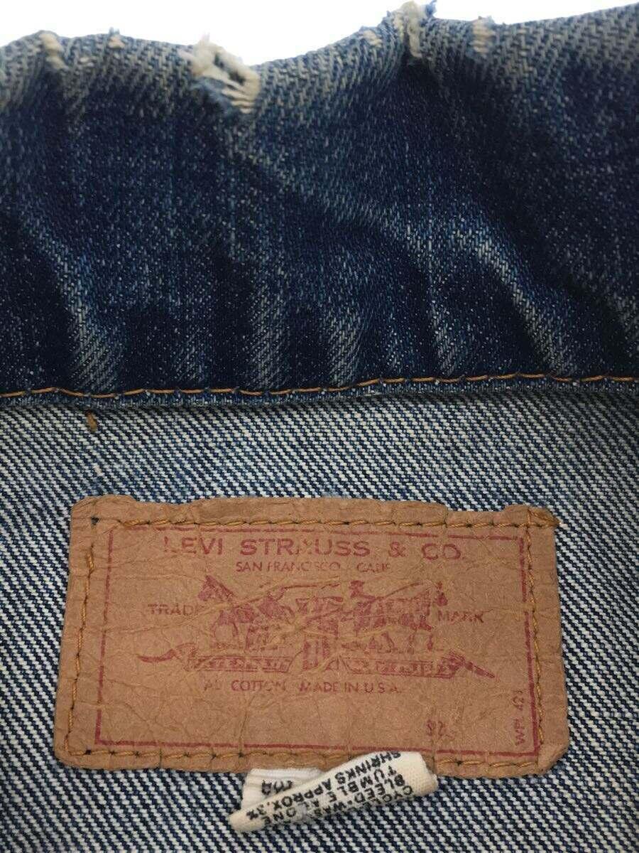 Levi’s◆60s～70s/4th//BIG E/ケアタグ/Gジャン/デニム/インディゴ/ボタン裏524/袖ットオ