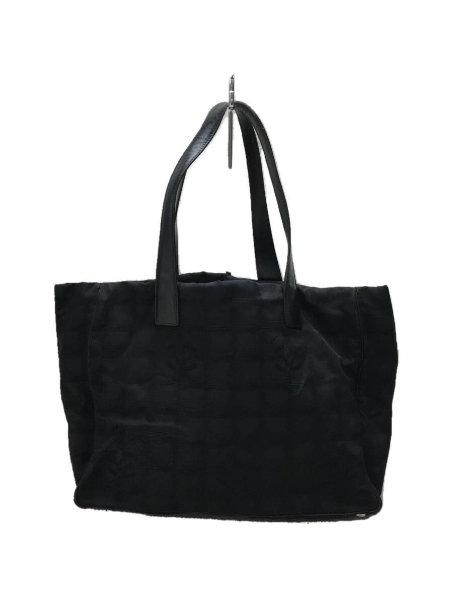 CHANEL◆トートMM_ニュートラベルライン_ナイロン_BLK/A15991/ナイロン/BLK