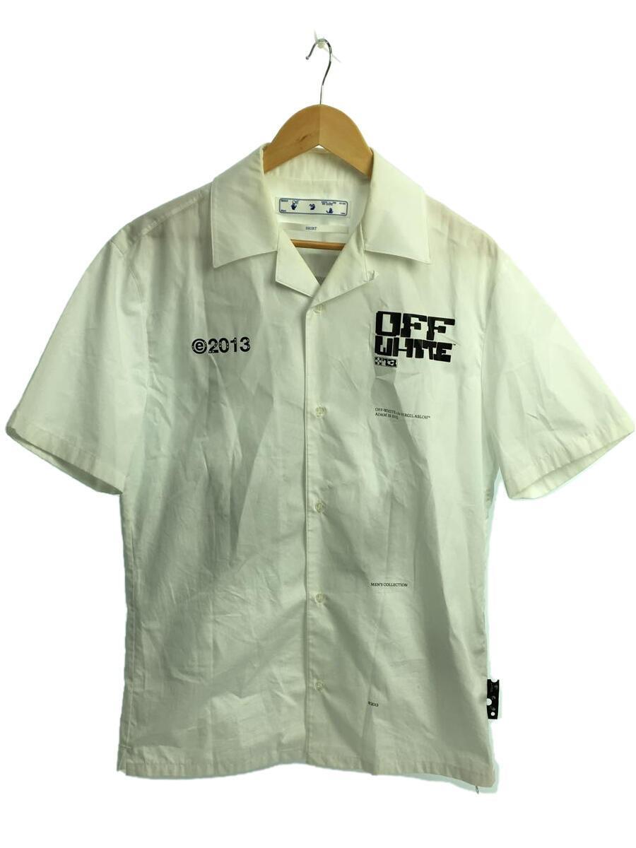 OFF-WHITE◆半袖シャツ/S/コットン/ホワイト/omga163s21fab010/シミ、汚れ有り/オフホワイト