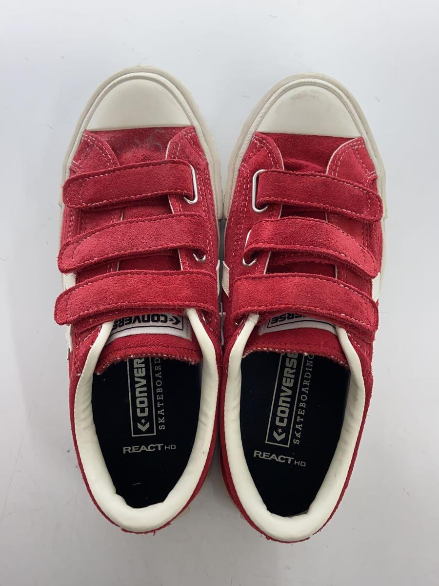 CONVERSE◆ローカットスニーカー/24.5cm/レッド/1sc863/スケートボーディング/マジックテープ_画像3