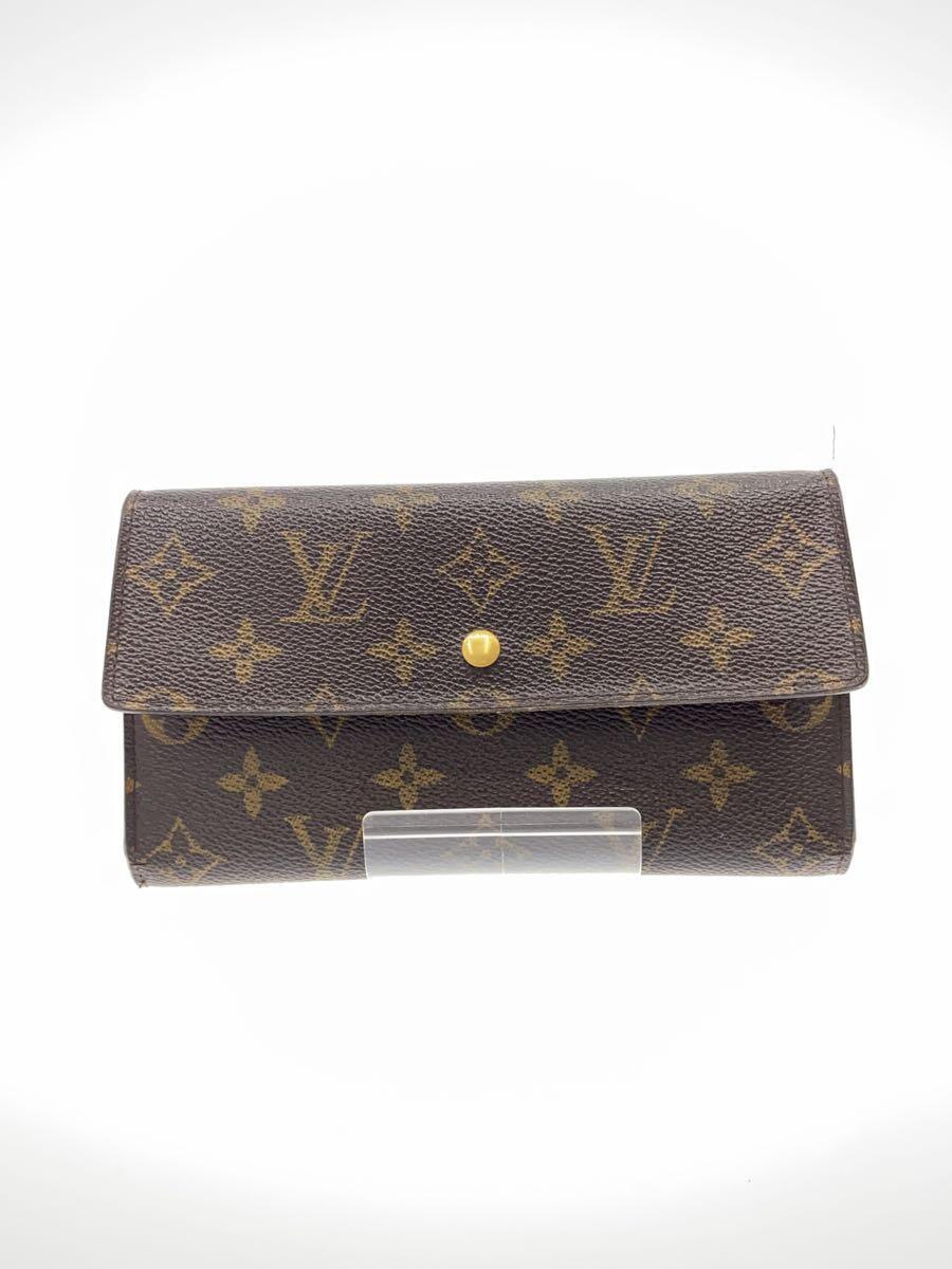 LOUIS VUITTON◆ポルト・トレゾール・インターナショナル_モノグラム・キャンバス_BRW/PVC/BRW/レディース_画像1