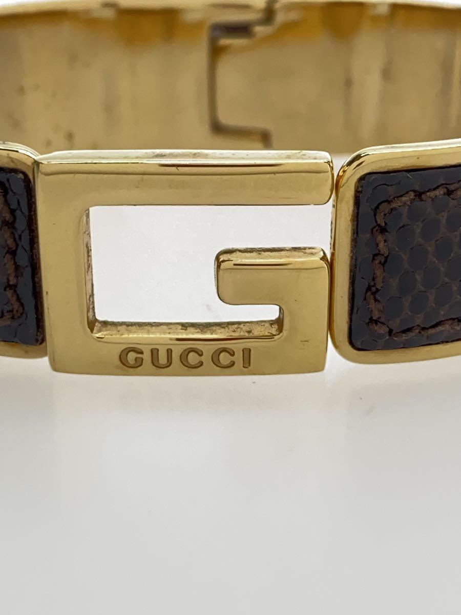 GUCCI◆バングル/リザード/GLD/メンズ_画像2