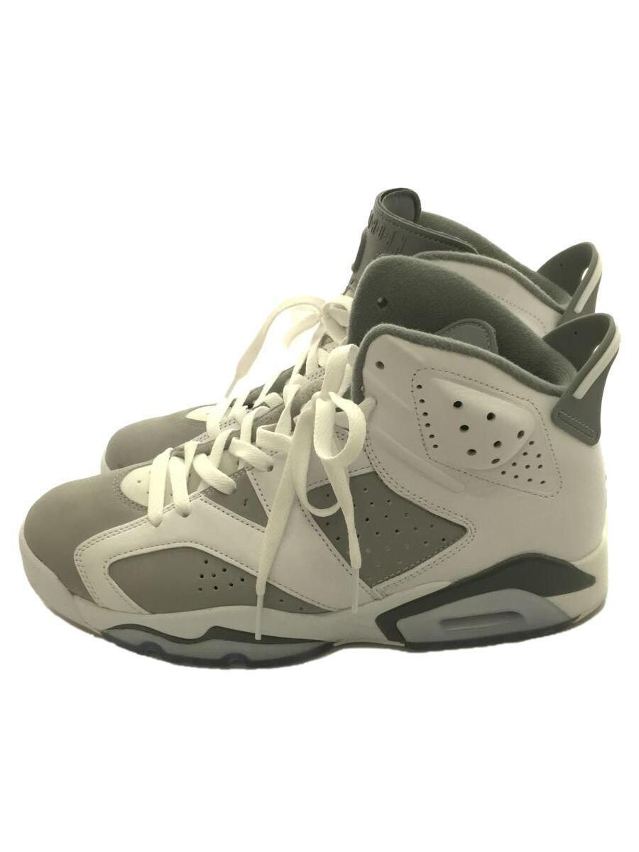 NIKE◆AIR JORDAN 6 RETRO/エア ジョーダン 6 レトロ/28cm/グレー/レザー
