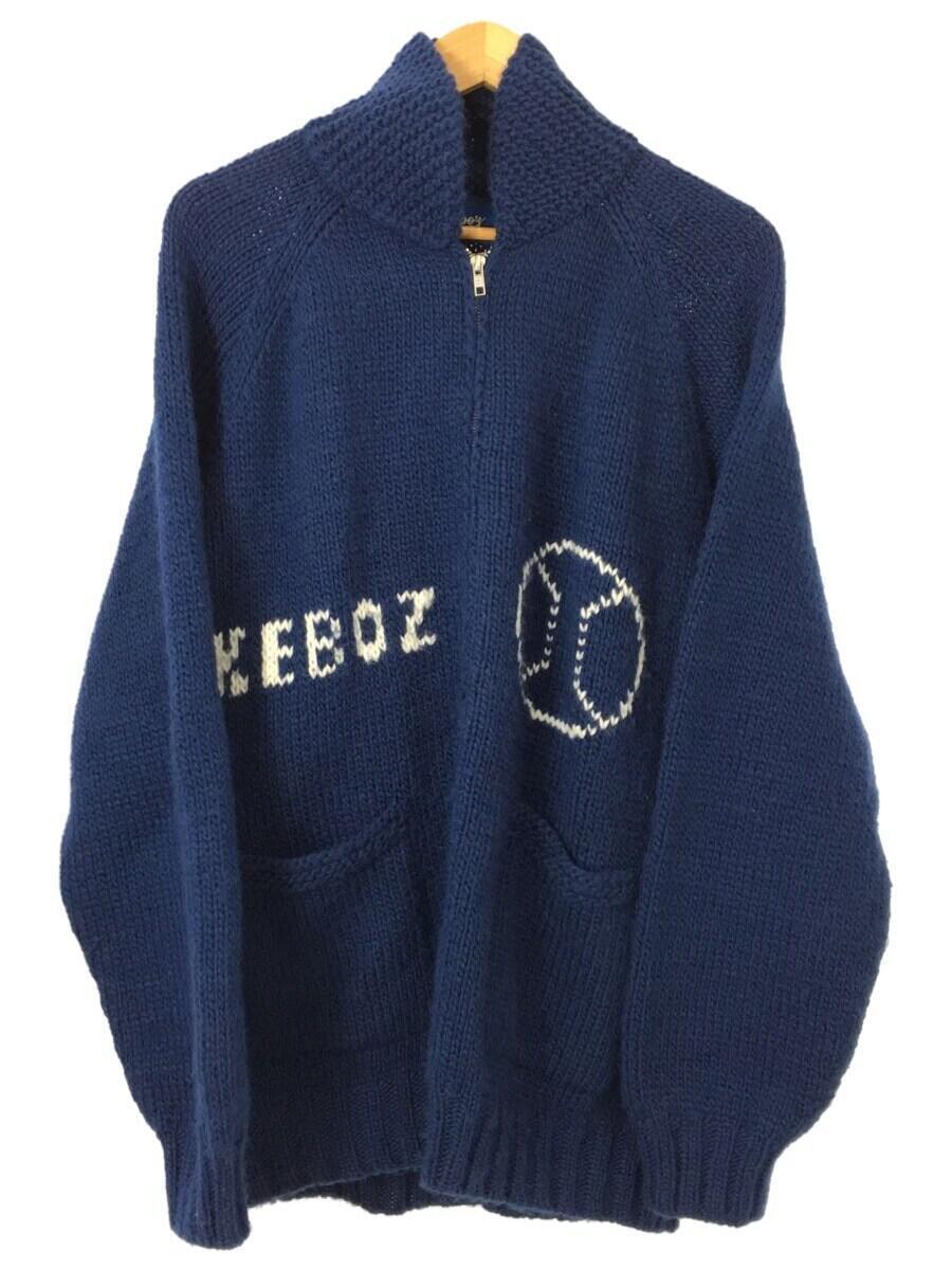 Keboz◆セーター(厚手)/XL/-/BLU/無地_画像1