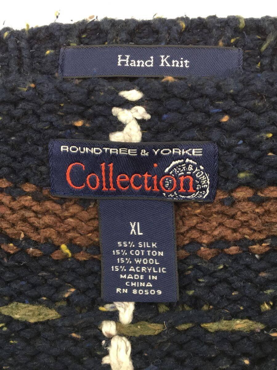 ROUNDTHREE&YORKE Collection/セーター(厚手)/XL/シルク/NVY/総柄_画像3