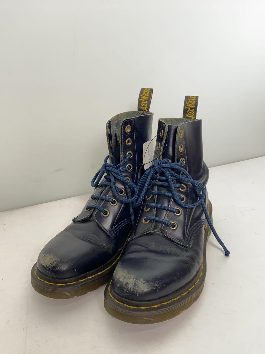 Dr.Martens◆8ホールブーツ/UK4/ネイビー/レザー_画像2