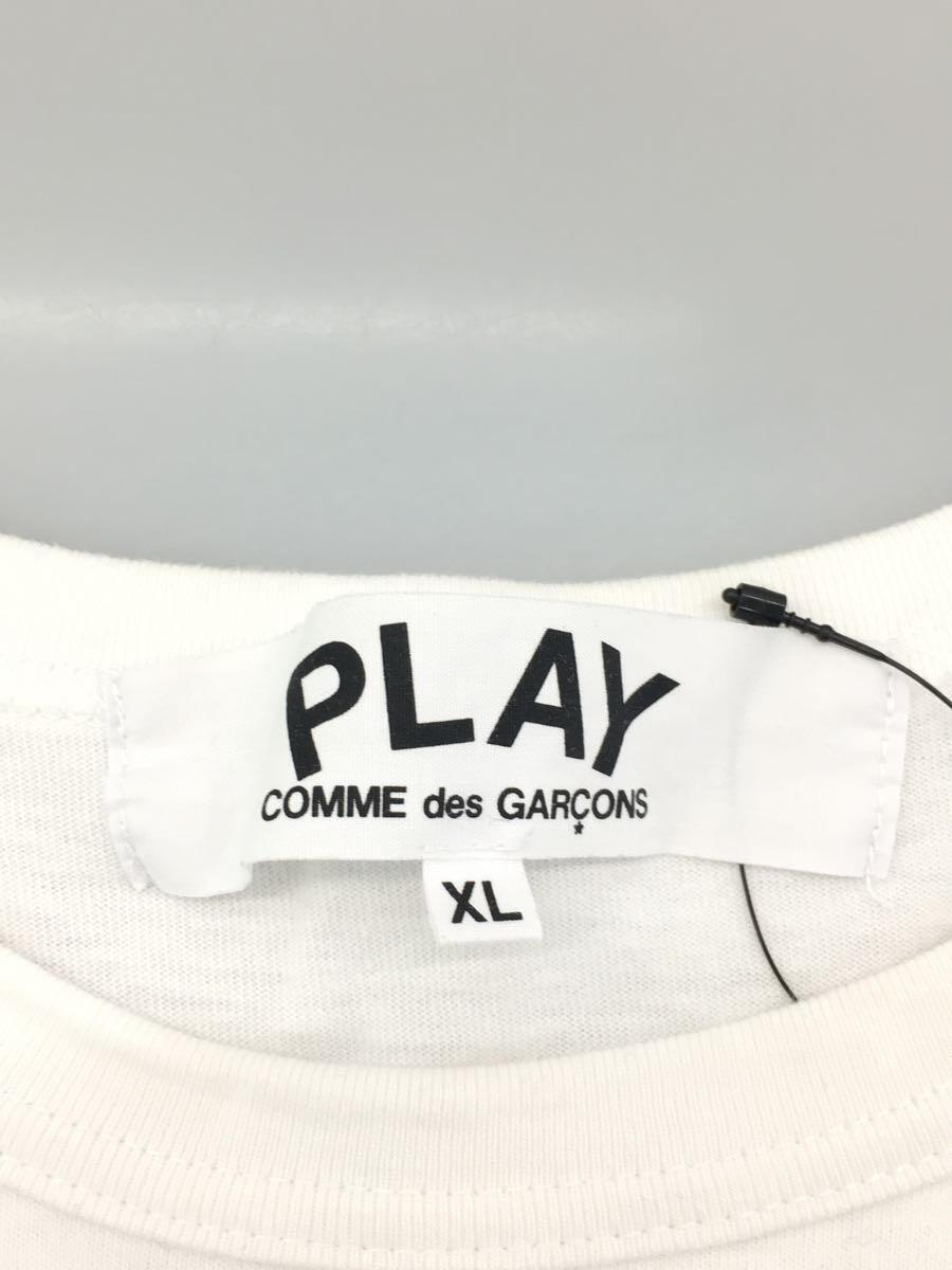 PLAY COMME des GARCONS◆Tシャツ/XL/コットン/WHT/AZ-T288_画像3