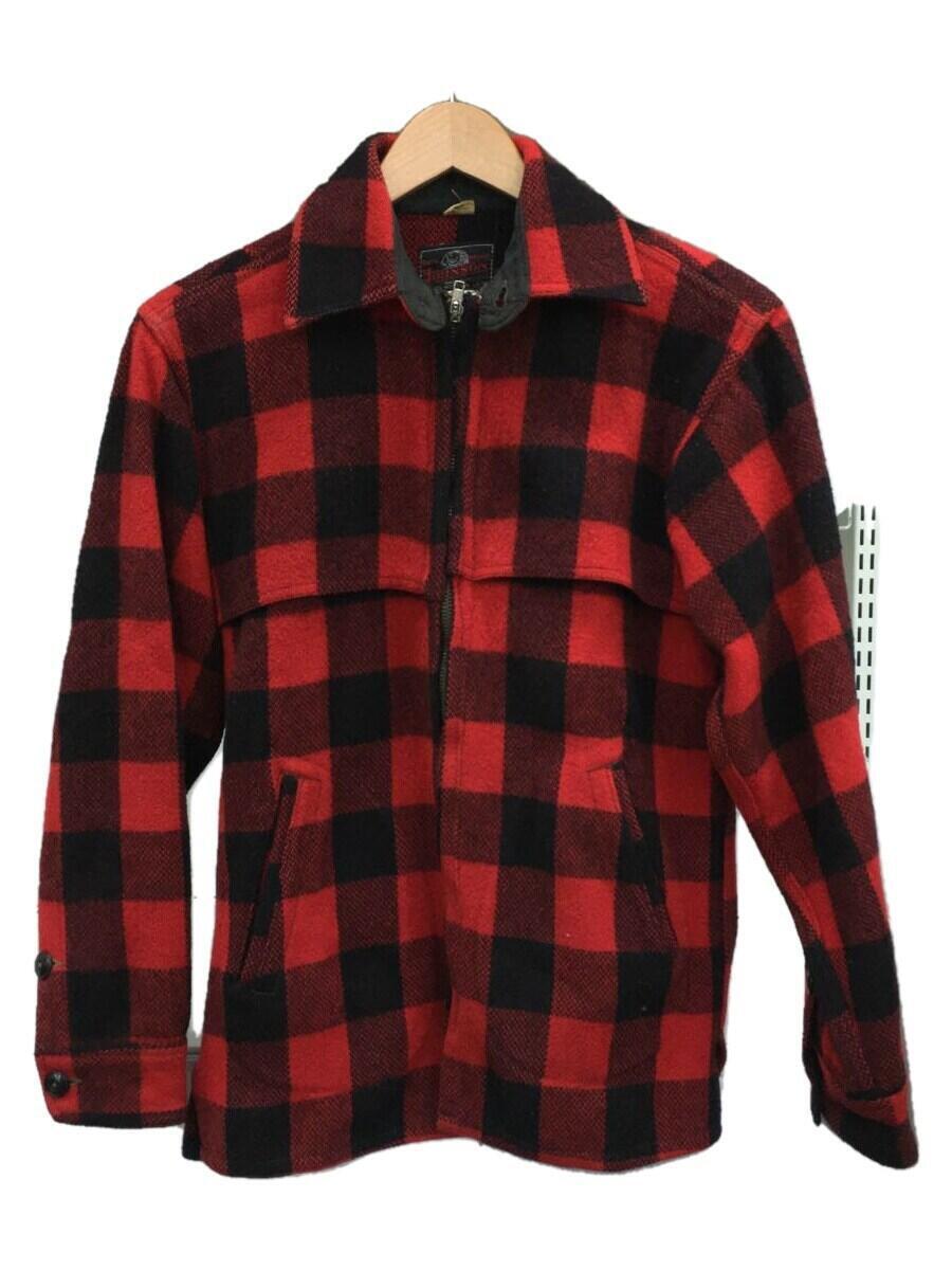 JOHNSON WOOLEN MILLS◆ジャケット/-/ウール/RED/チェック_画像1