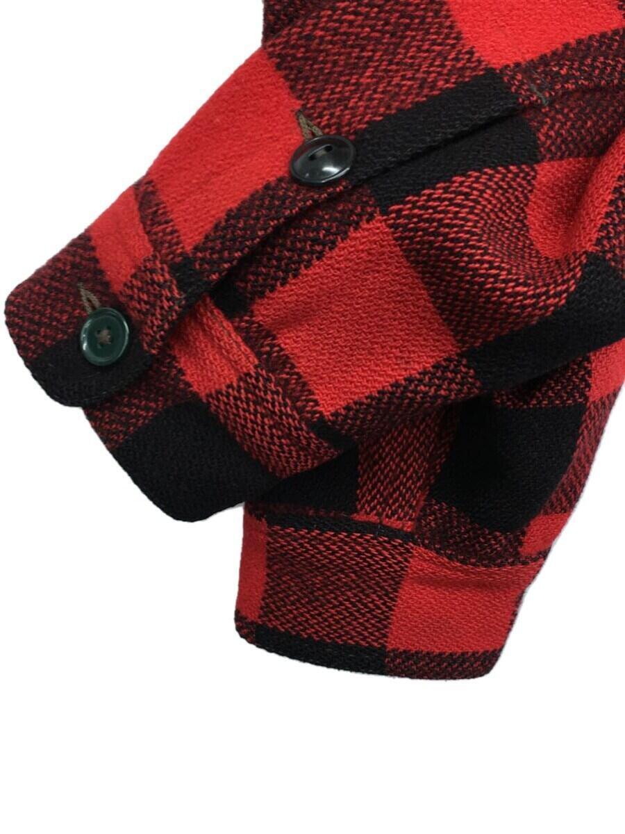 JOHNSON WOOLEN MILLS◆ジャケット/-/ウール/RED/チェック_画像4