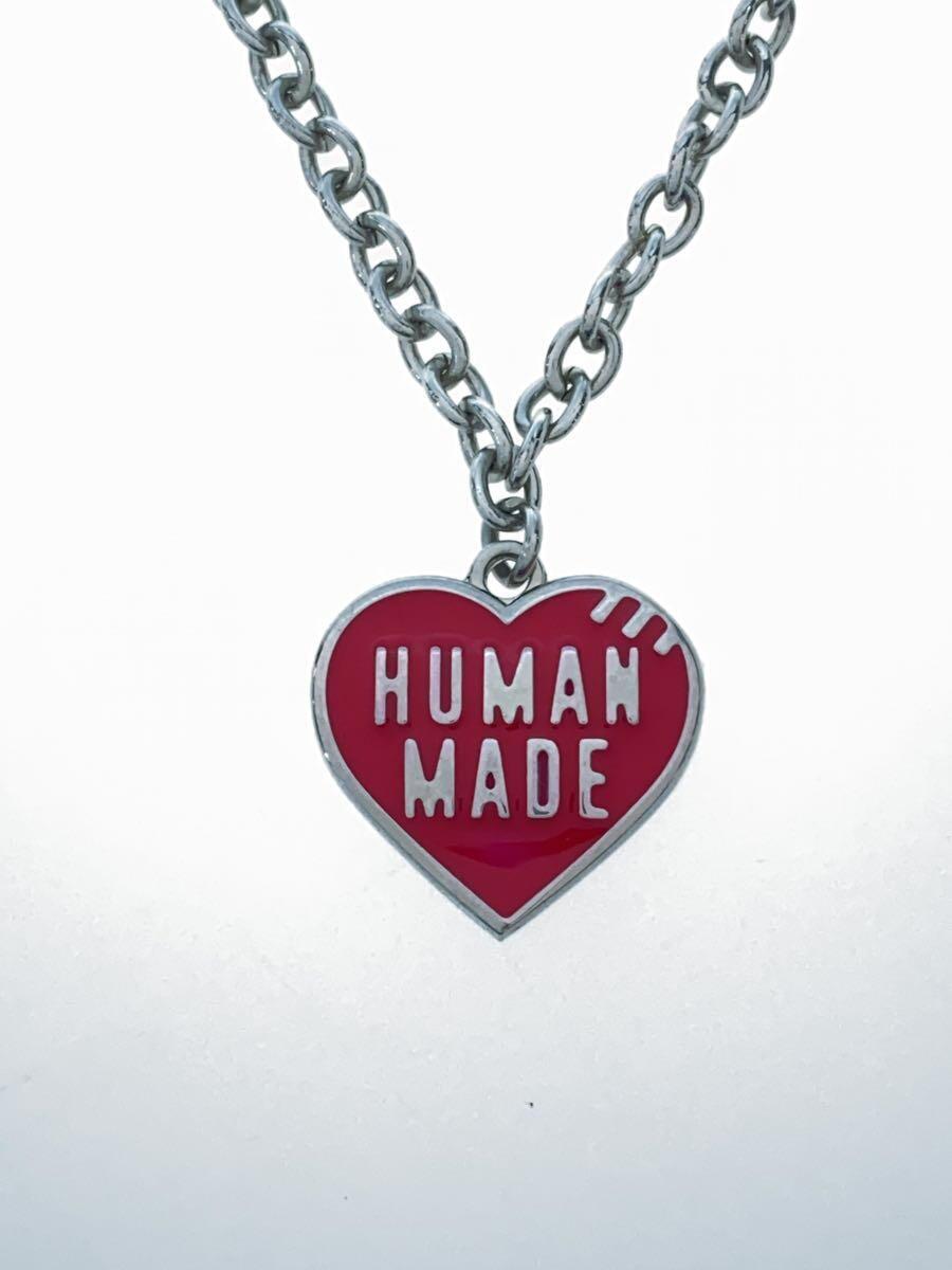 HUMAN MADE◆HEART NECKLESS RED/BLUE/ネックレス/メッキ/RED/トップ有/メンズ/HM21GD064