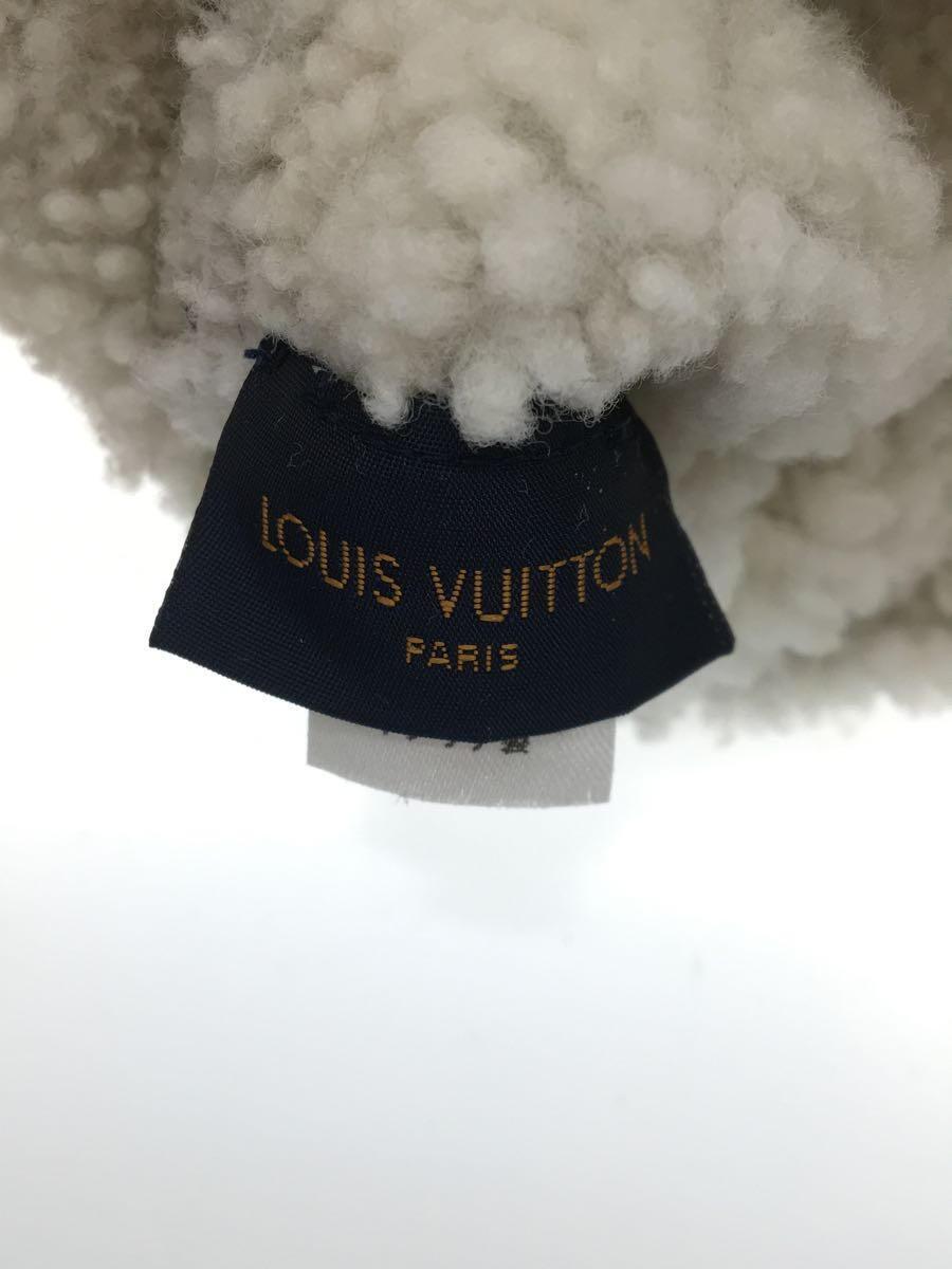 LOUIS VUITTON◆マフシャーリング/シグネチャー/レザーグローブ/ボア手袋/羊革/BLK/M77052_画像3