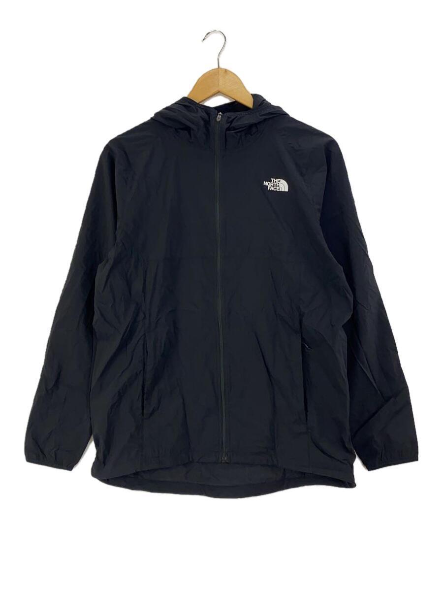 THE NORTH FACE◆ANYTIME WIND HOODIE_エニータイムウィンドフーディ/M/ナイロン/BLK/無地