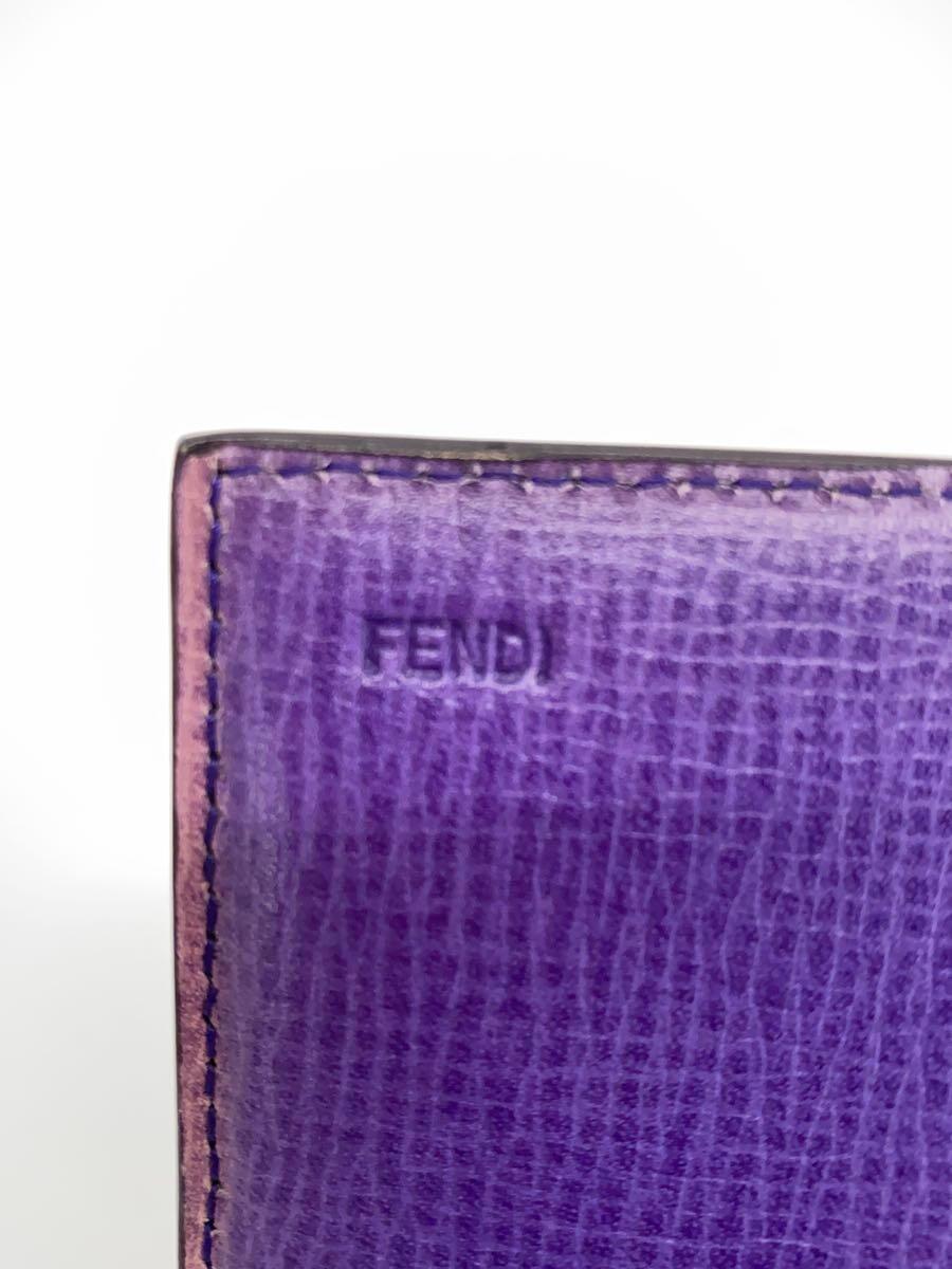 FENDI◆フラップ長財布/PVC/ブラウン/総柄/レディース/内側変色あり_画像3