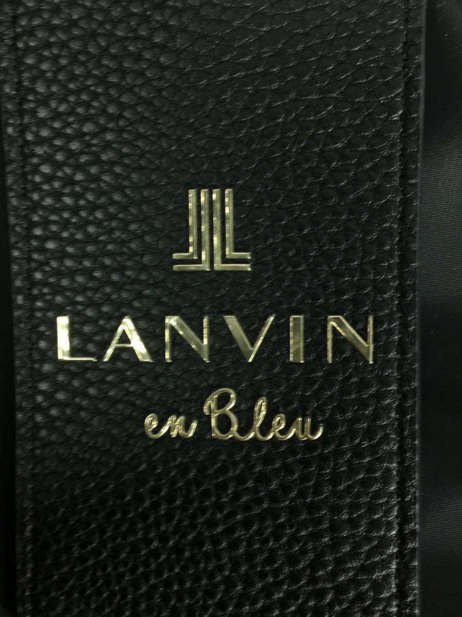 LANVIN en Bleu◆リュック/ポリエステル/BLK/無地_画像5