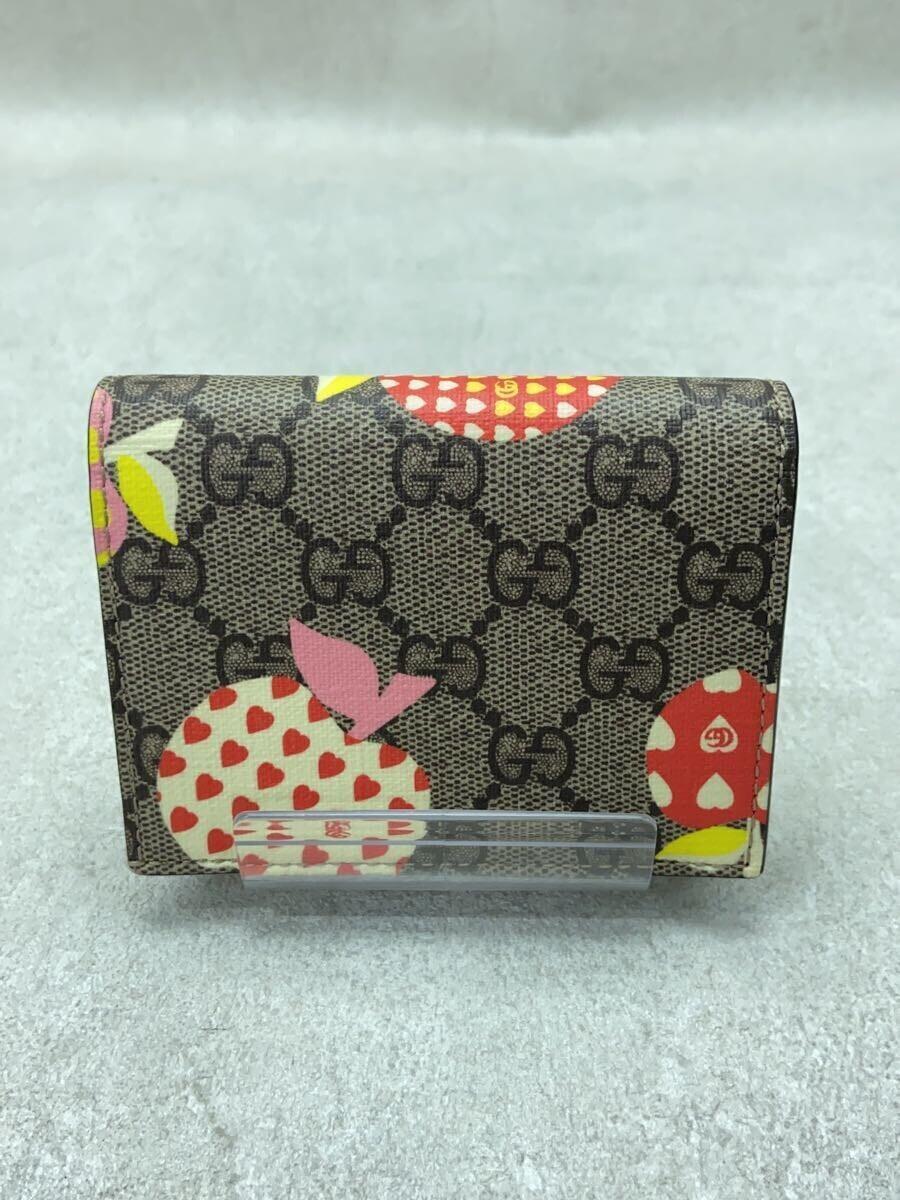 GUCCI◆アップルGGスプリーム/2つ折り財布/-/BEG/総柄/レディース/663922_画像2