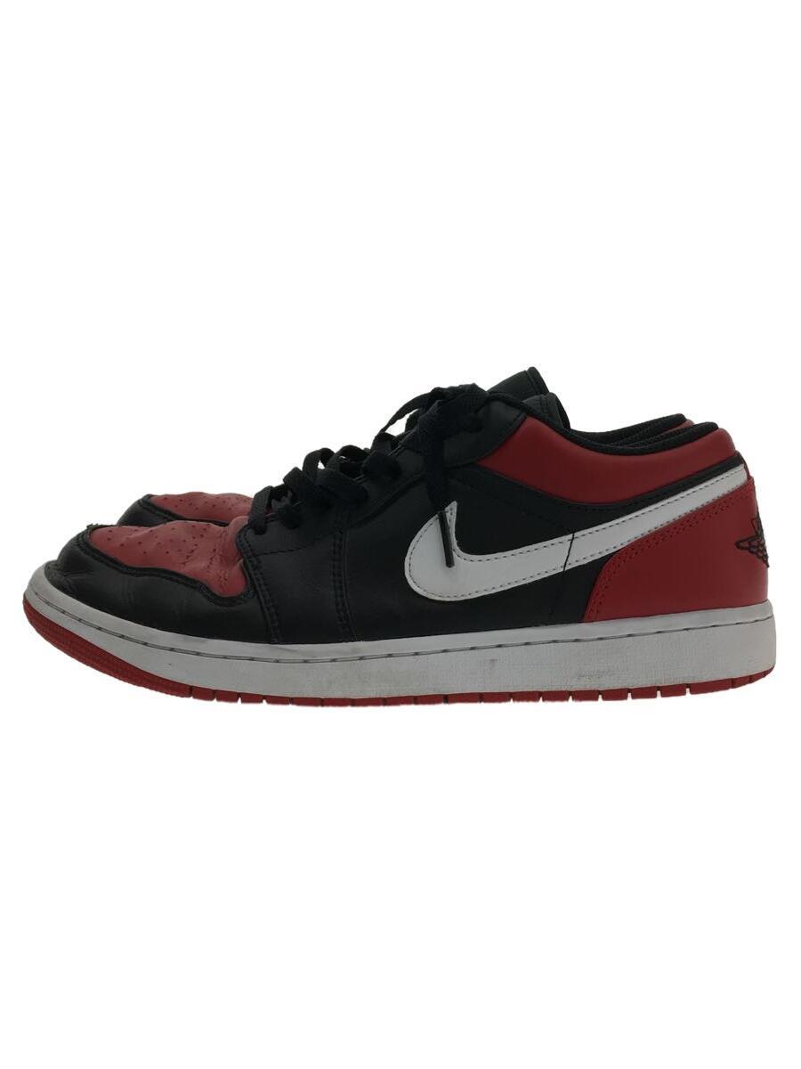 NIKE◆Air Jordan 1 Low Bred/ローカットスニーカー/28.5cm/RED/レザー/553558-066_画像1